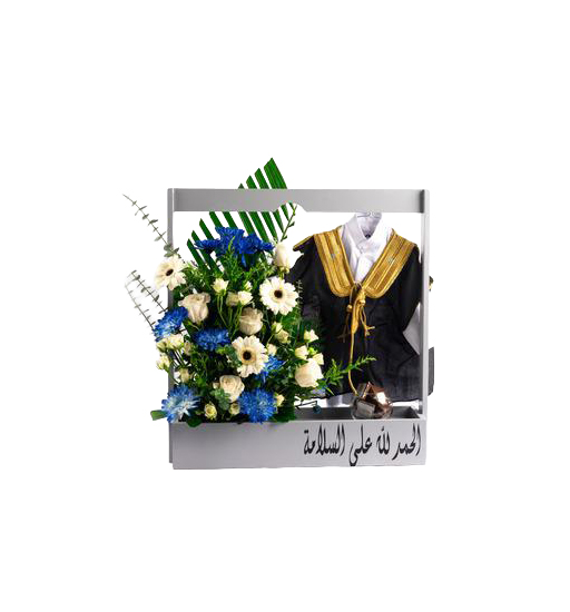 ديكور مواليد ورد مع كاكاو مع بيشت مع طباعه عباره