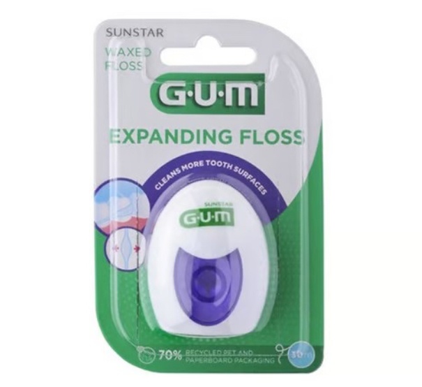 خيط تنظيف الأسنان الموسع من GUM بطول 30 مترًا