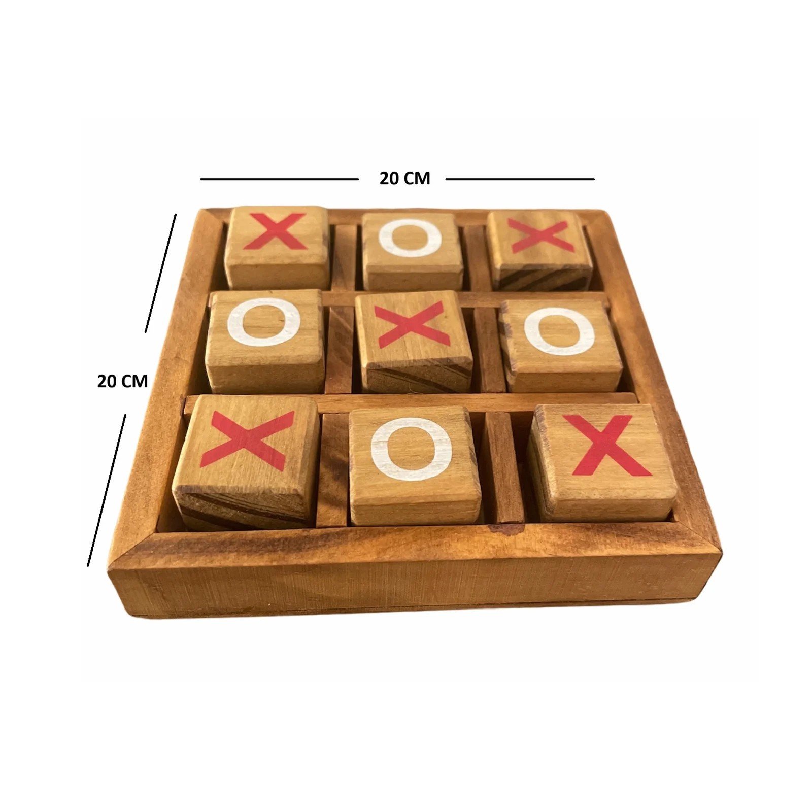 لعبة XO خشب – حجم متوسط 20×20 سم