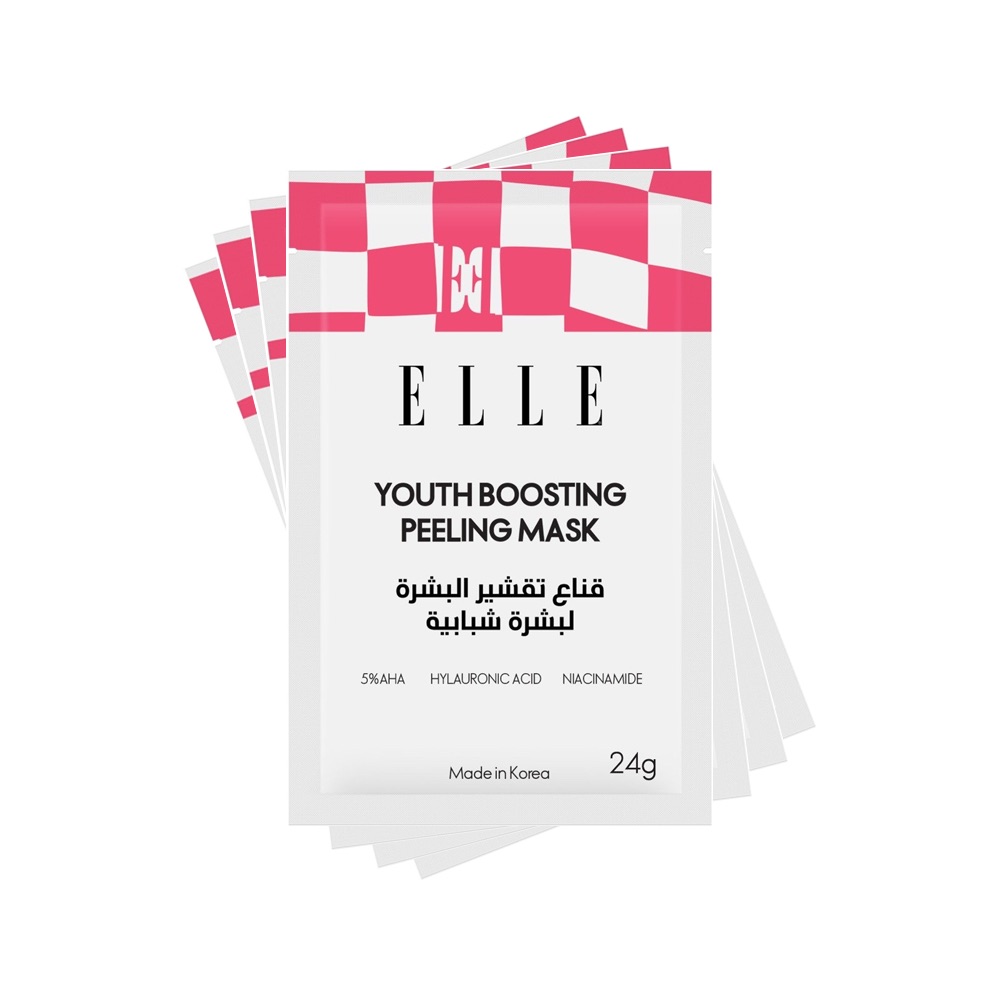 Elle - قناع تقشير لتعزيز الشباب - عبوة من 4 قطع
