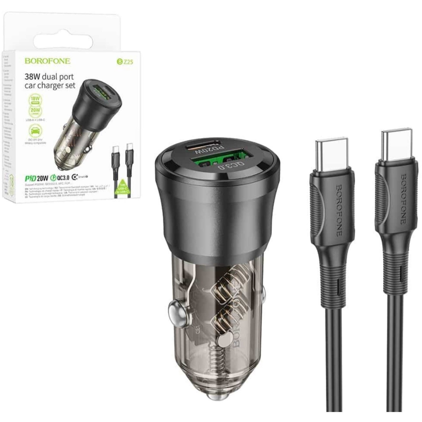 borofone car charger c to c