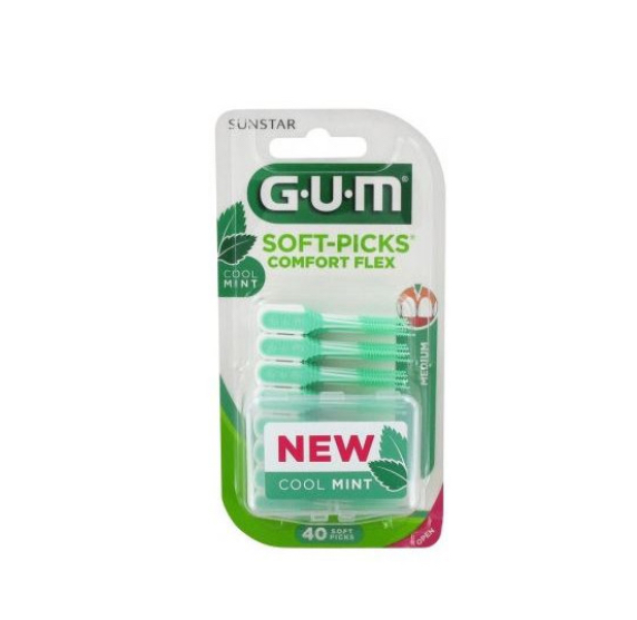 أعواد أسنان - أعواد ناعمة مريحة - G.U.M - 40 وحدة