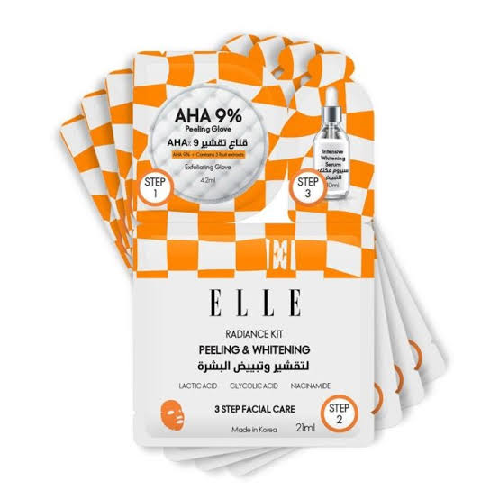 Elle - مجموعة قناع التقشير والتبييض Radiance Kit -